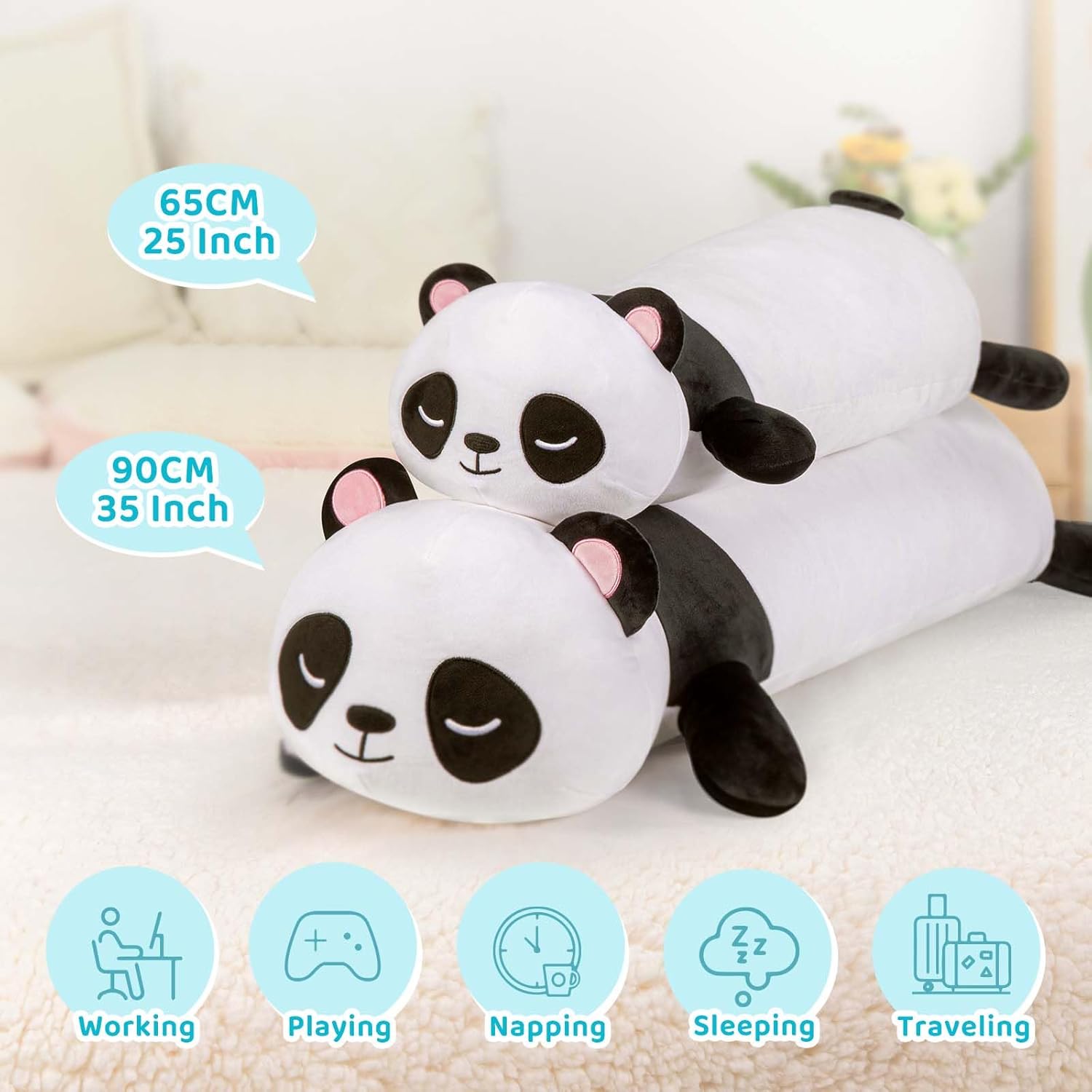 Mewaii Panda Plush Body Pillow 35 Inch 1