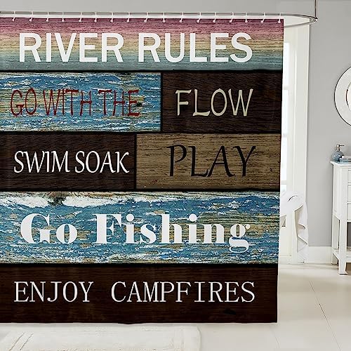 Rustic Camping Shower Curtain