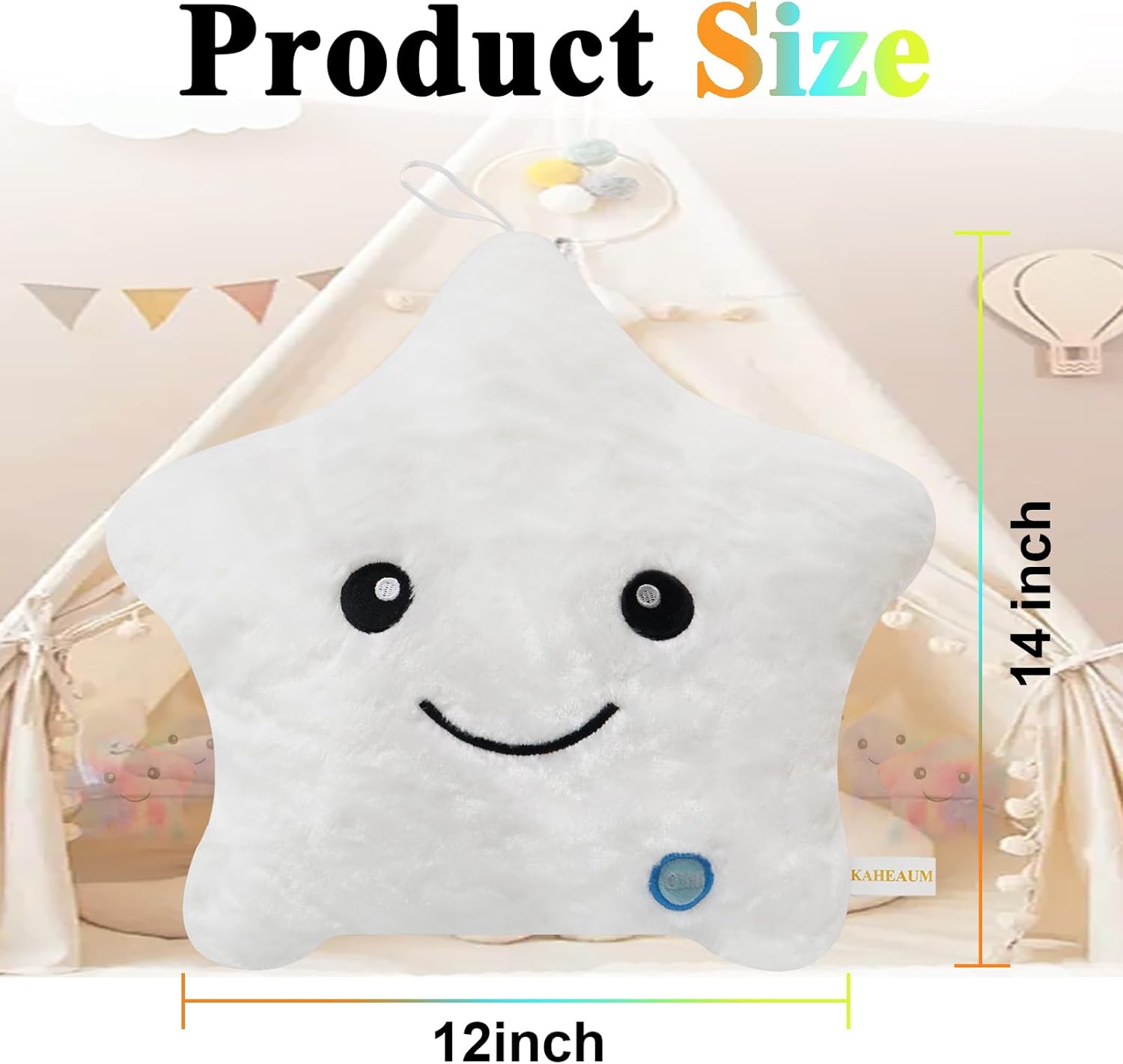 Twinkle Star Glow Pillow for Kids