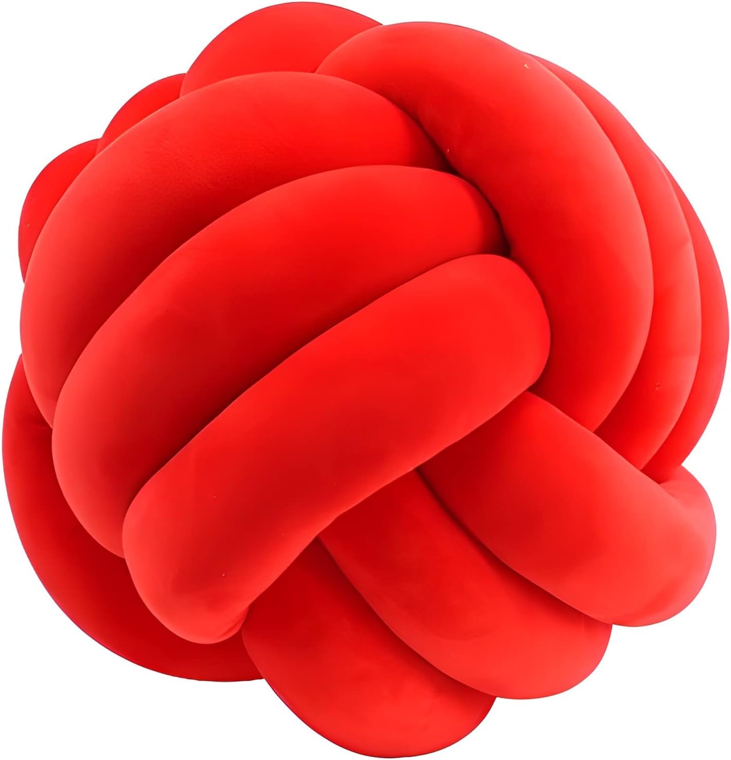 Lighthearted Red Knot Ball Throw Pillow for Home or Office