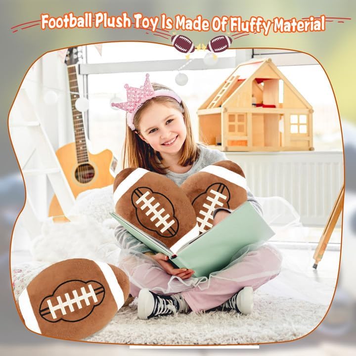 soft 12-inch football plush pillows for adults and kids