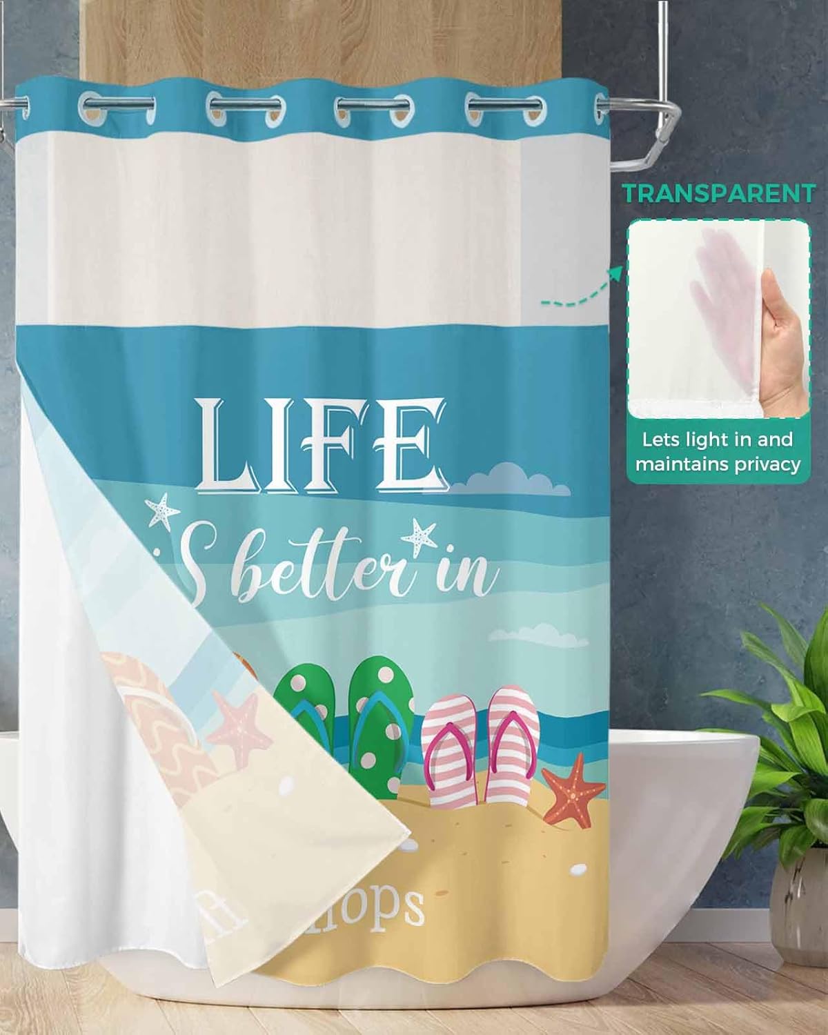 Sunlit Window Bath Shower Curtain Set