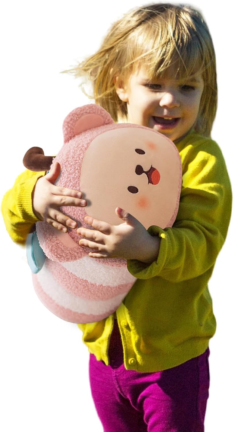 Cute Plush Pillow Kawaii Animal Toy for Kids Pink Design