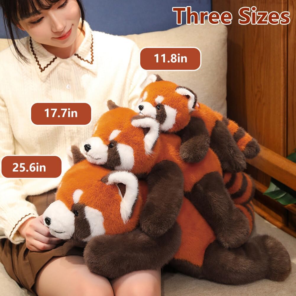 Relaxing Red Panda Plush Pillow for Kids and Adults