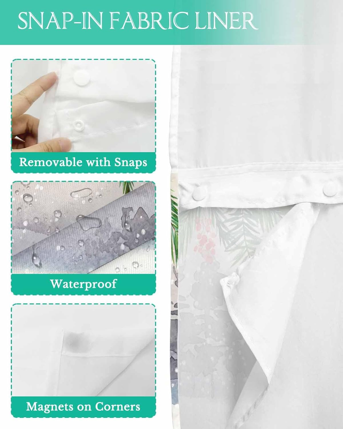 Winter Xmas Berry Birds Snowman Bath Curtain Set