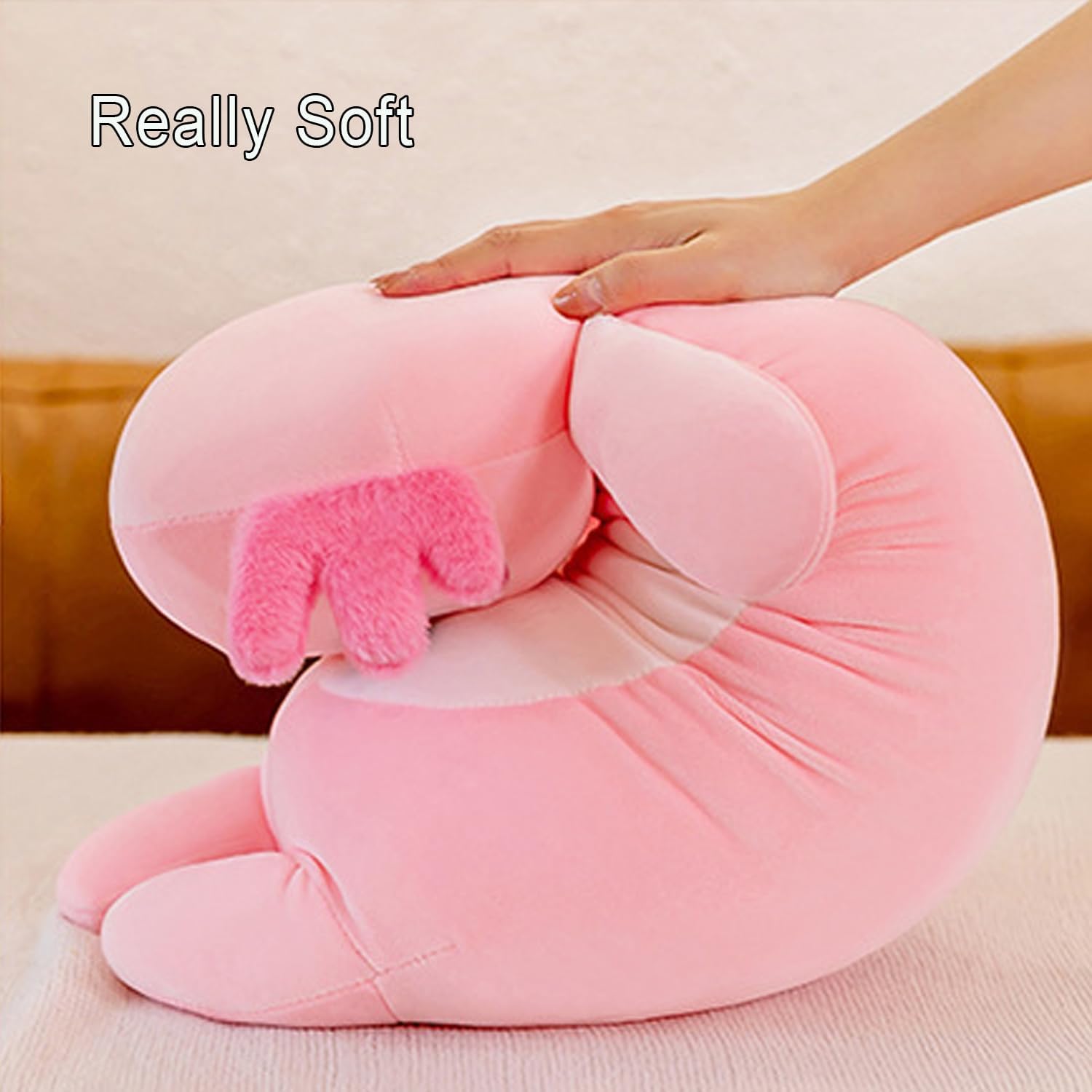 Long Axolotl Plush Pillow - Blue