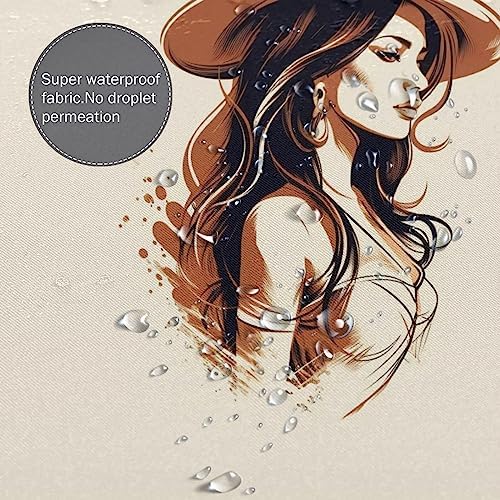 TIYAANDSY Cowboy Girl Shower Curtain Set