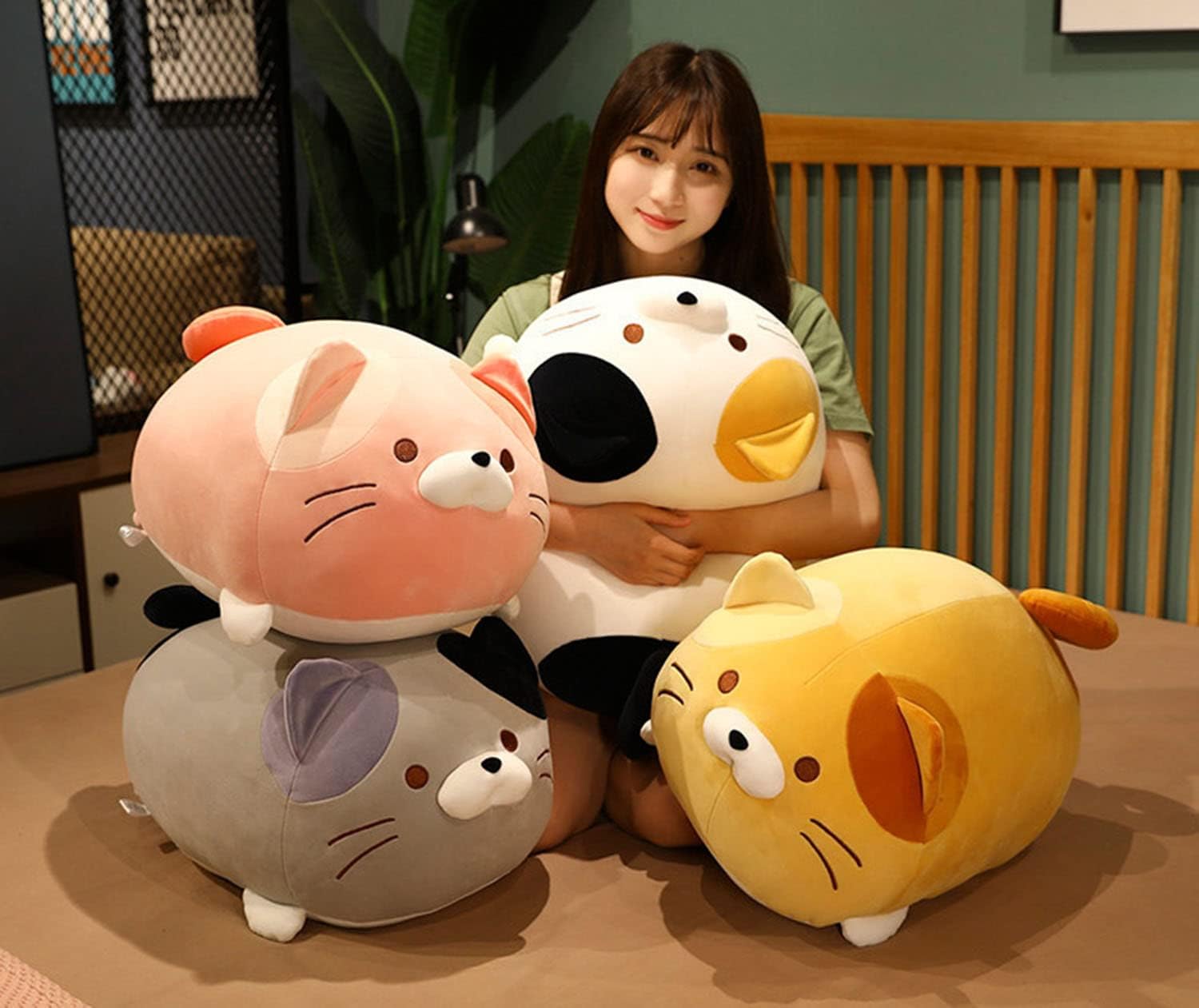 Cute Plush Cat Pillow for Kids