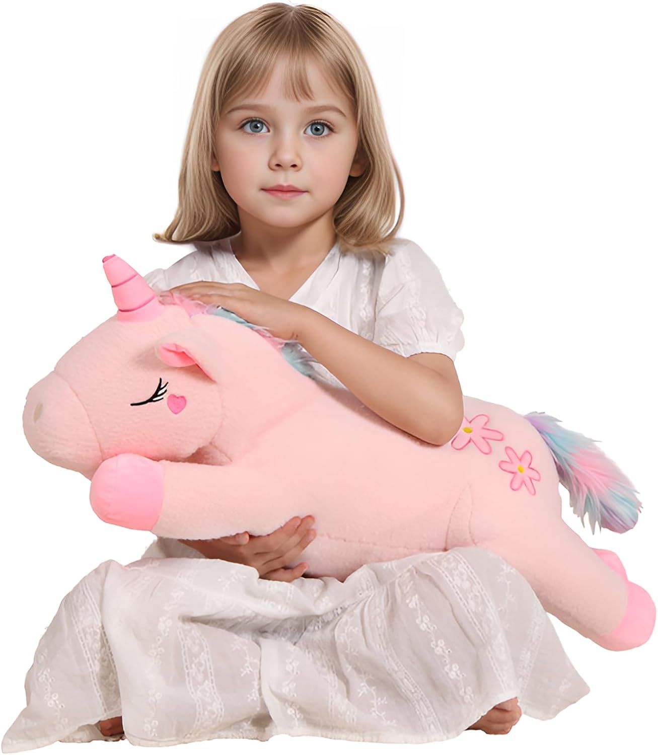 Cute 24 Inch Unicorn Plush Pillow for Kids