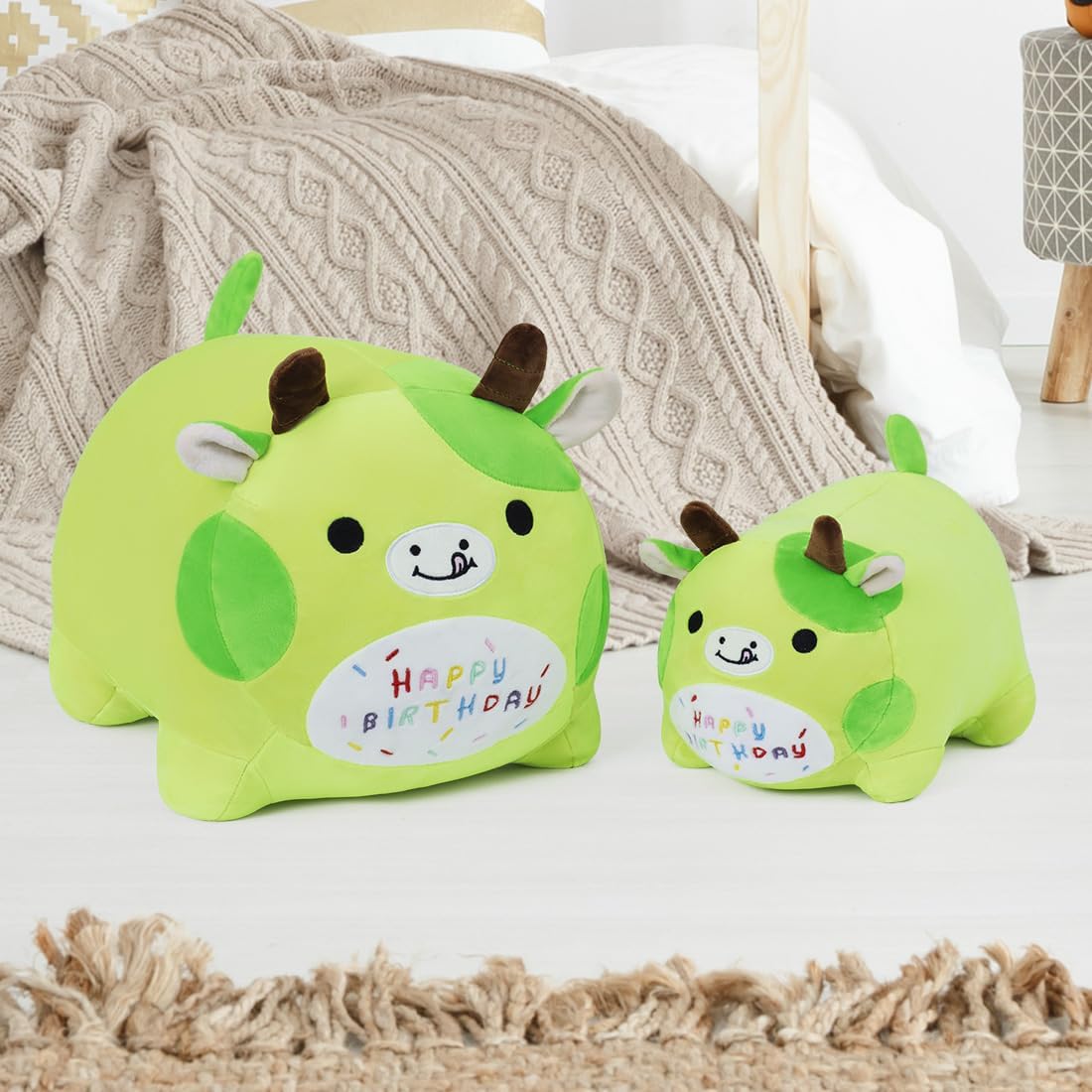 Stuffed Cow Plush Pillow for Kids Gently Pawsitive Gift