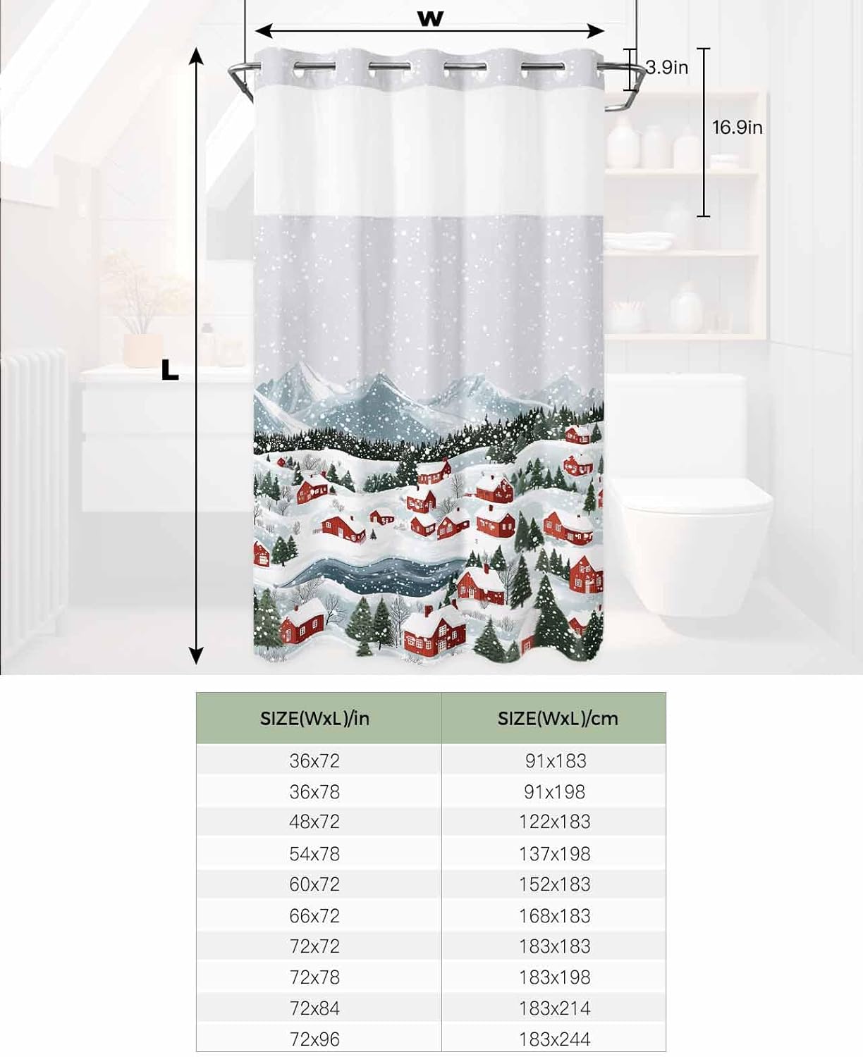 Stunning No Hook Shower Curtain Set