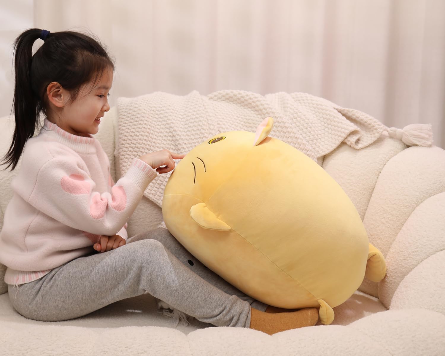 Adorable Cat Plush Pillow for Kids Adults