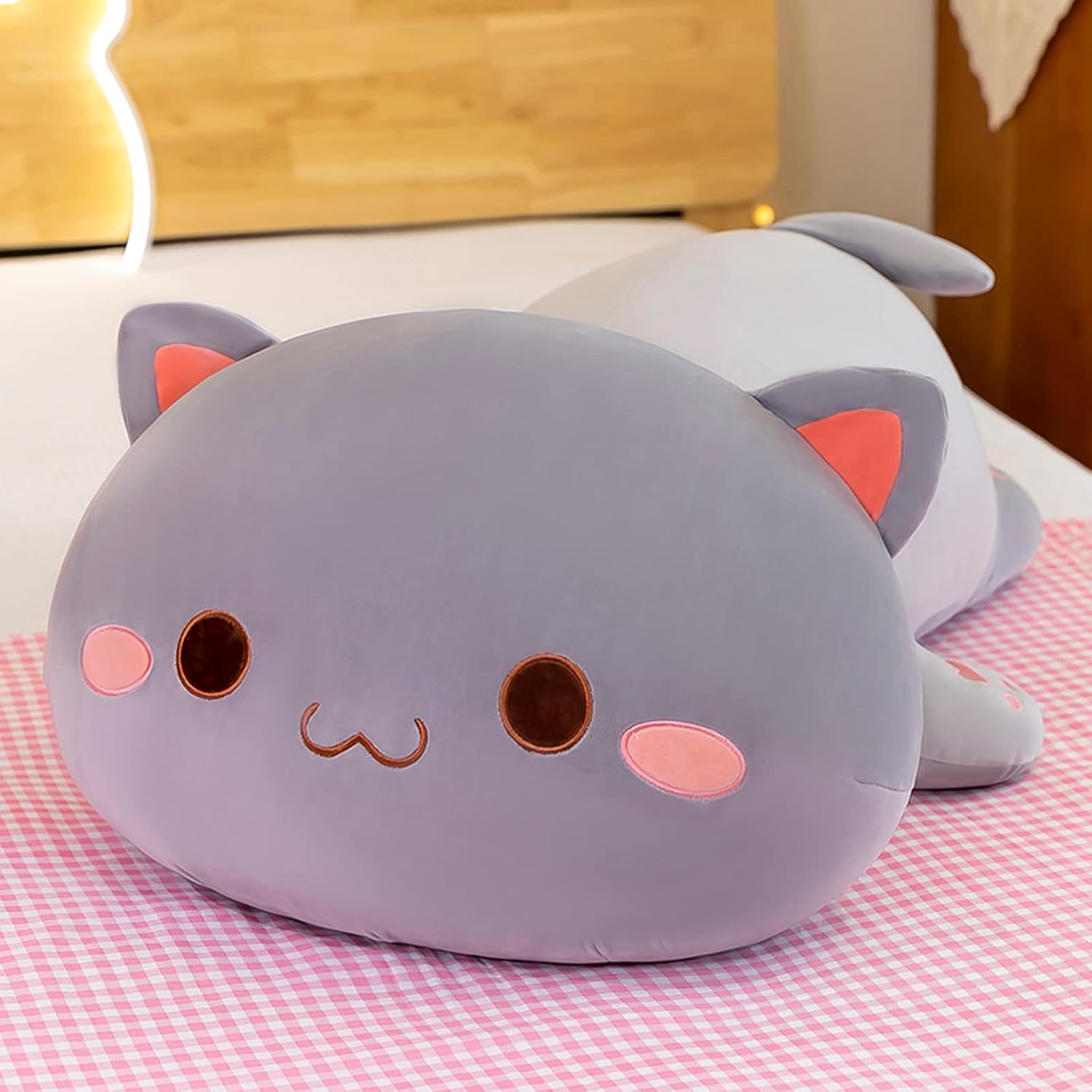 Cute Cat Stuffed Animal Pillow for Kids