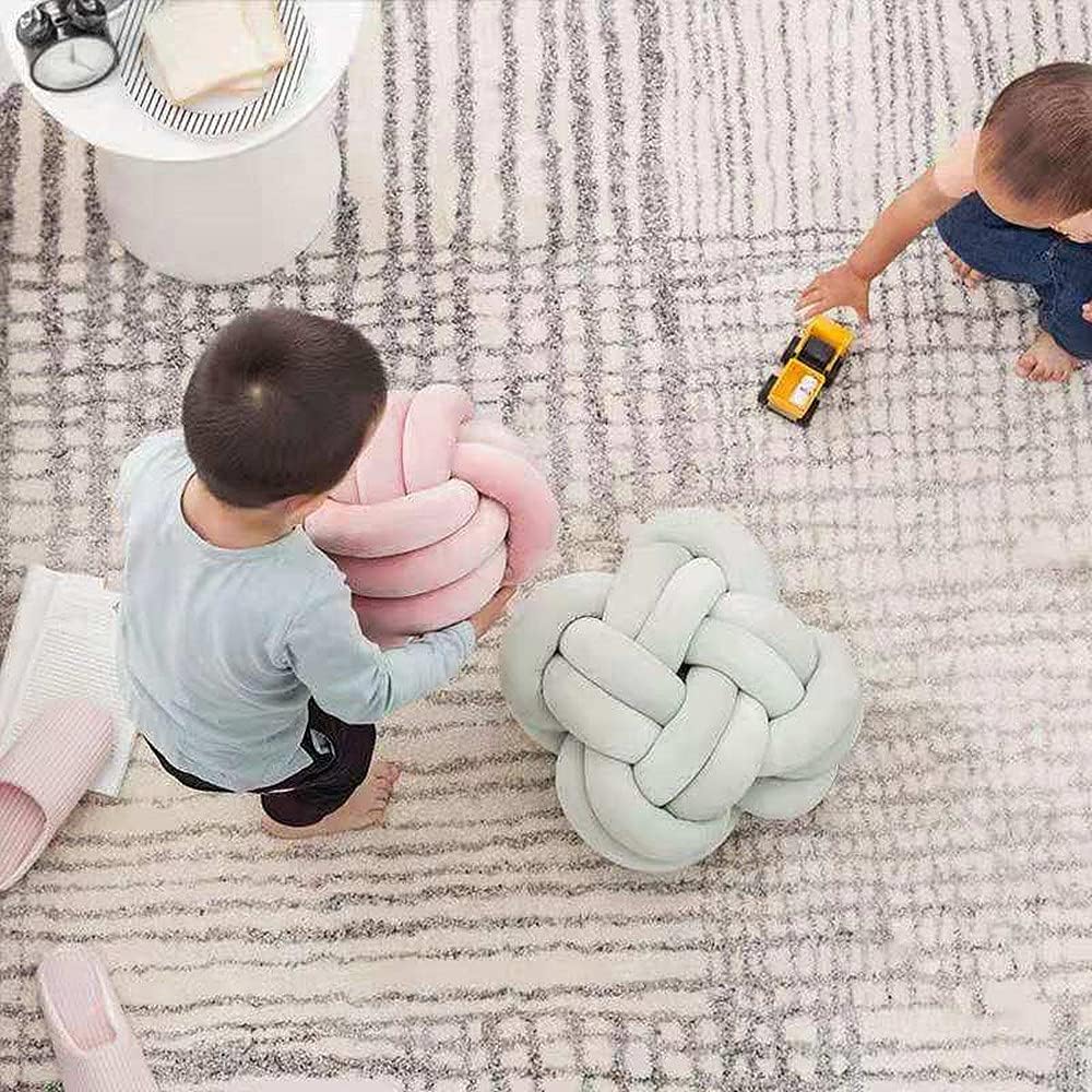 Mint-Knotted Plush Pillow for Kids