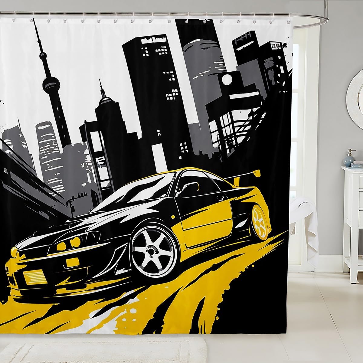 Car Racing Bath curtains