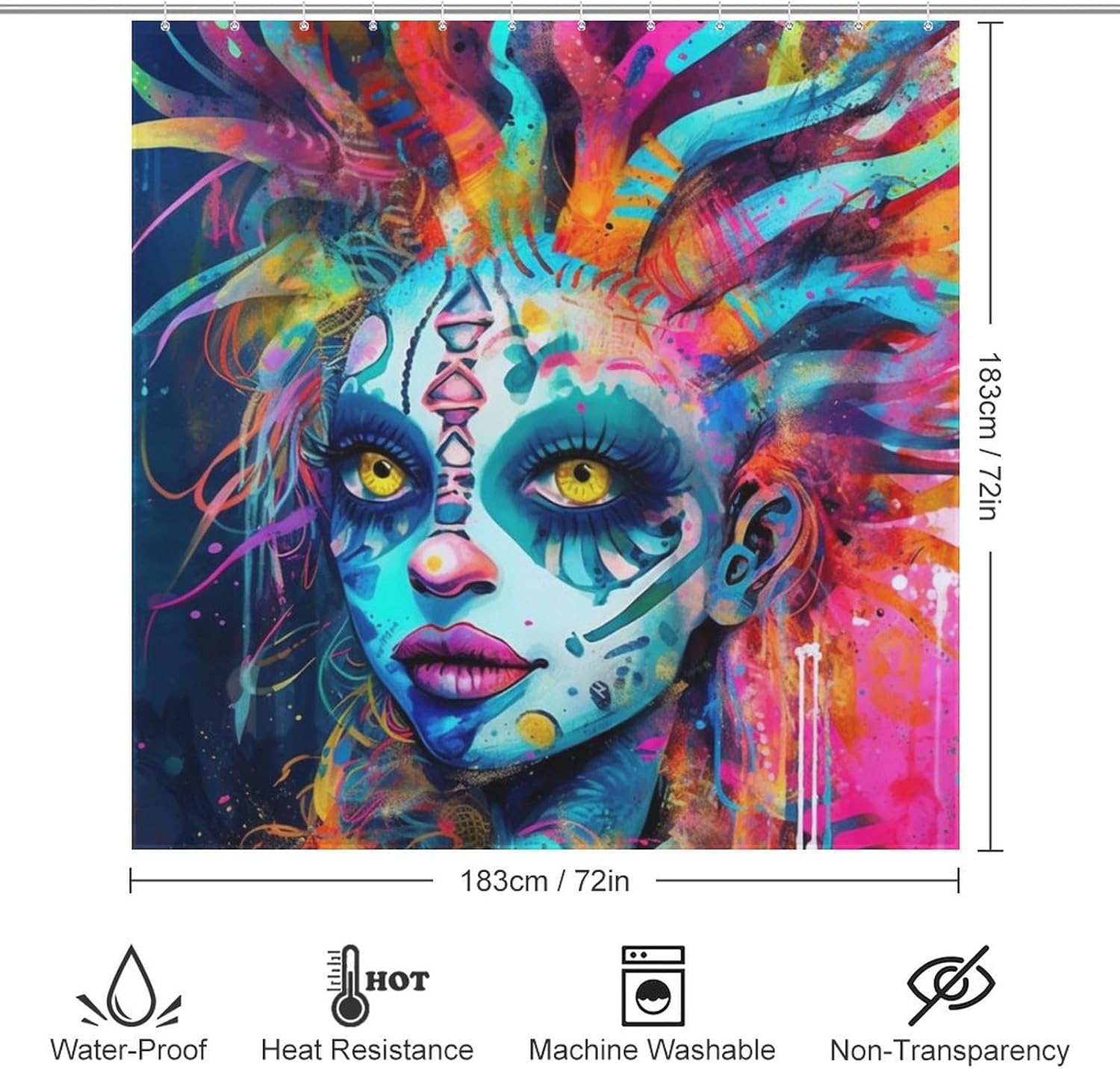 Abstract Boho Shower Curtain Set for Your Home