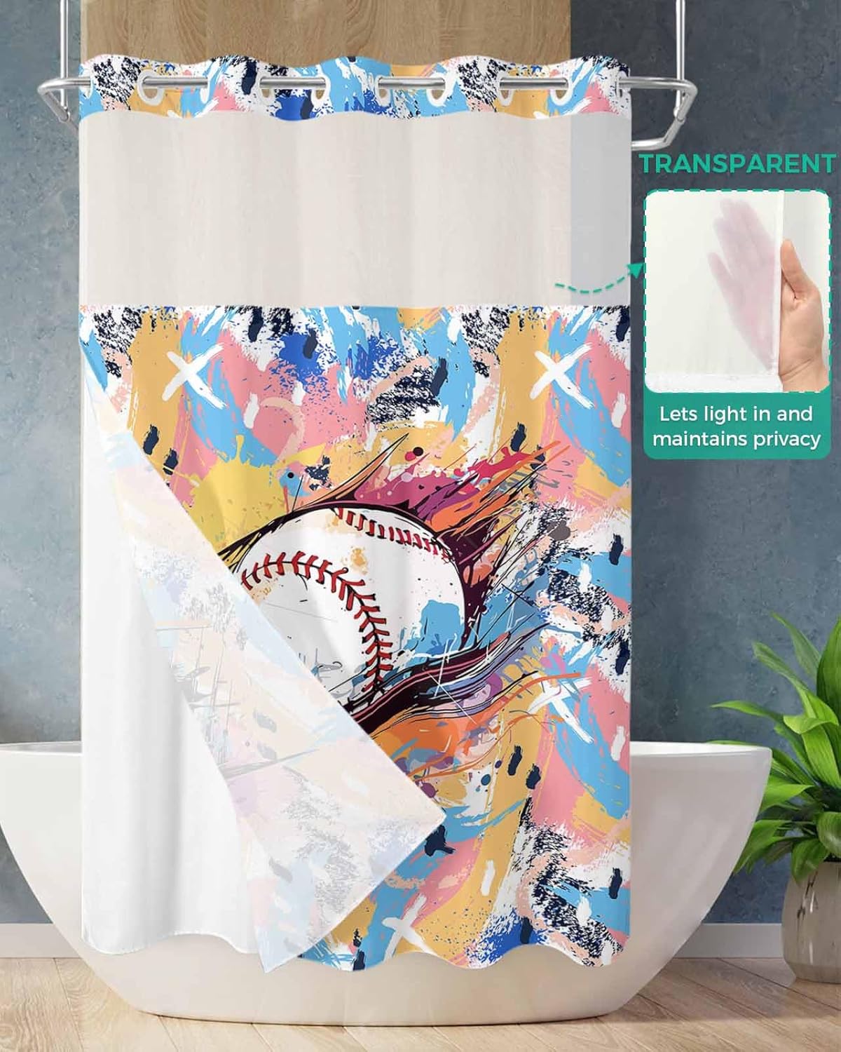 Luxury Bath Temptress No Hook Shower Curtains