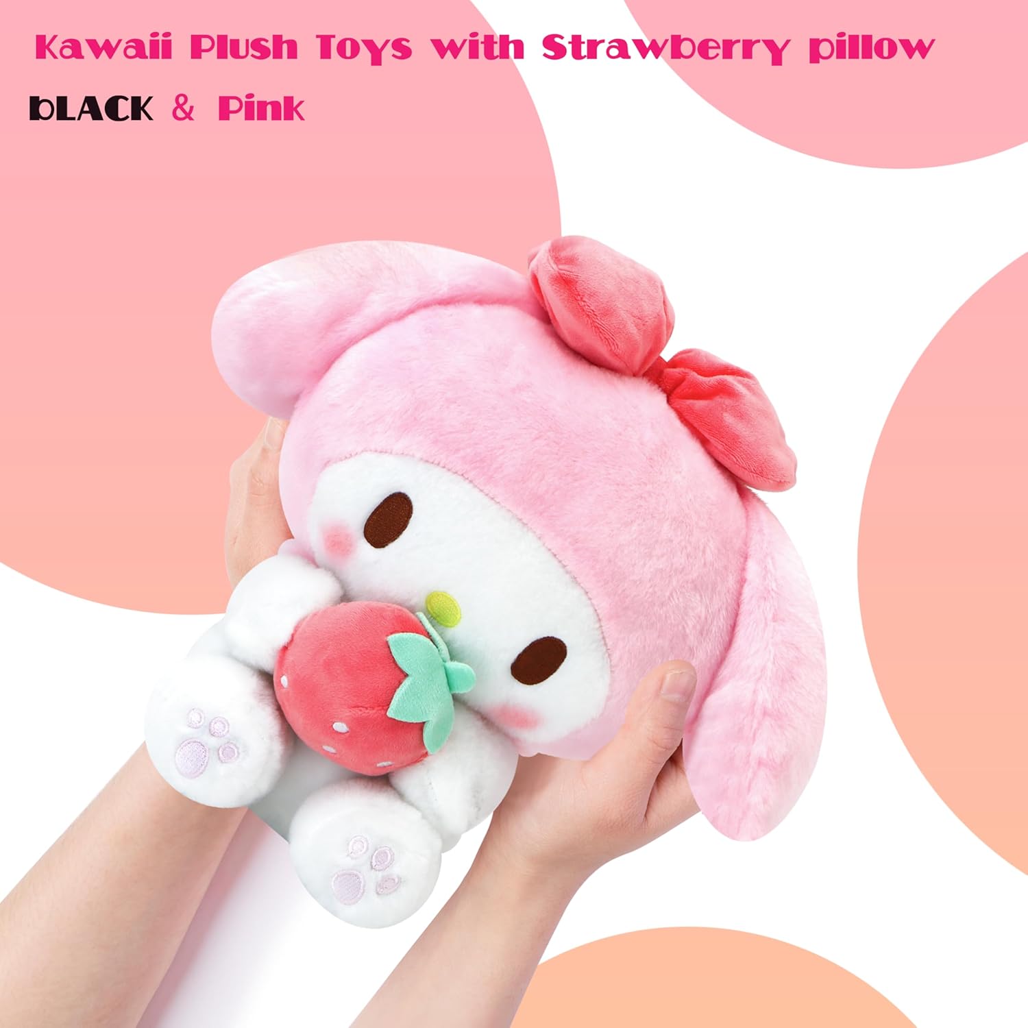 Brilliantly Cutesy Plush Doll with Strawberry Pillow