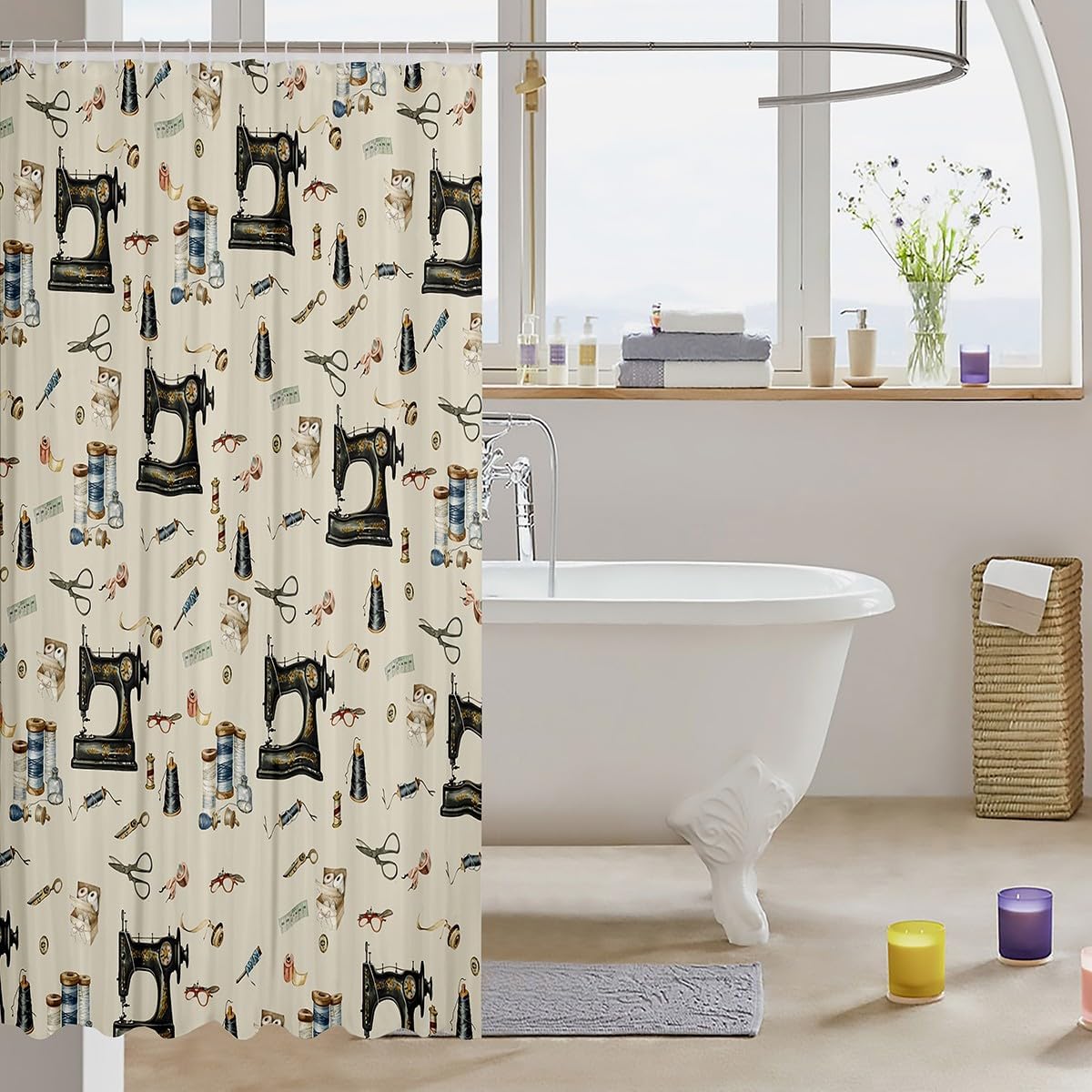 Sewing Eco Bathroom Curtain