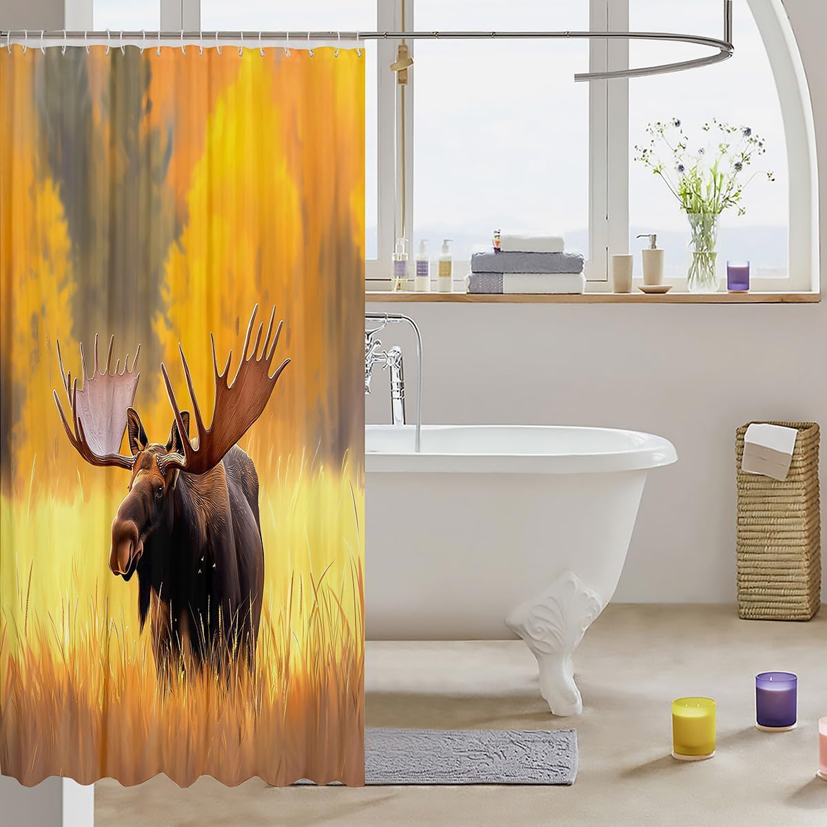 Feelyou Kids Moose Shower Curtain 72x78
