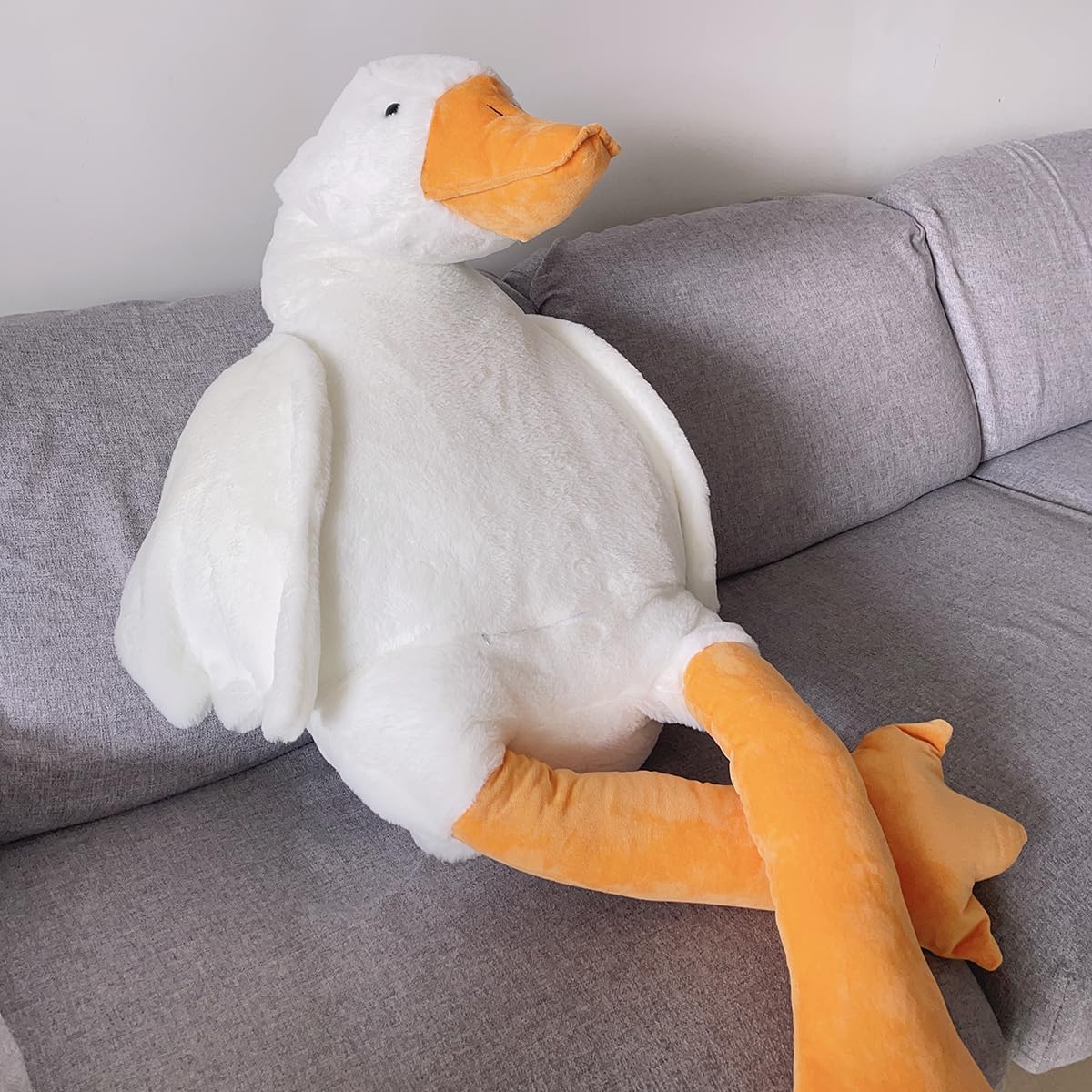 Big and Soft Plush Goose Pillow for Kids and Adults