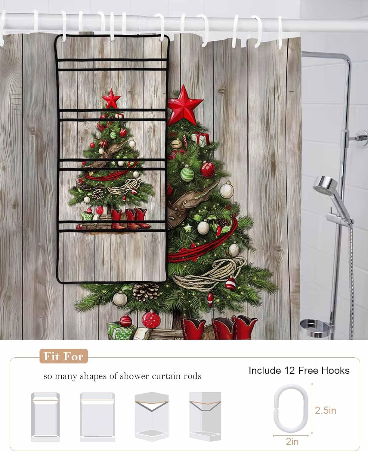 Luxury Mesh Shower Curtain Set