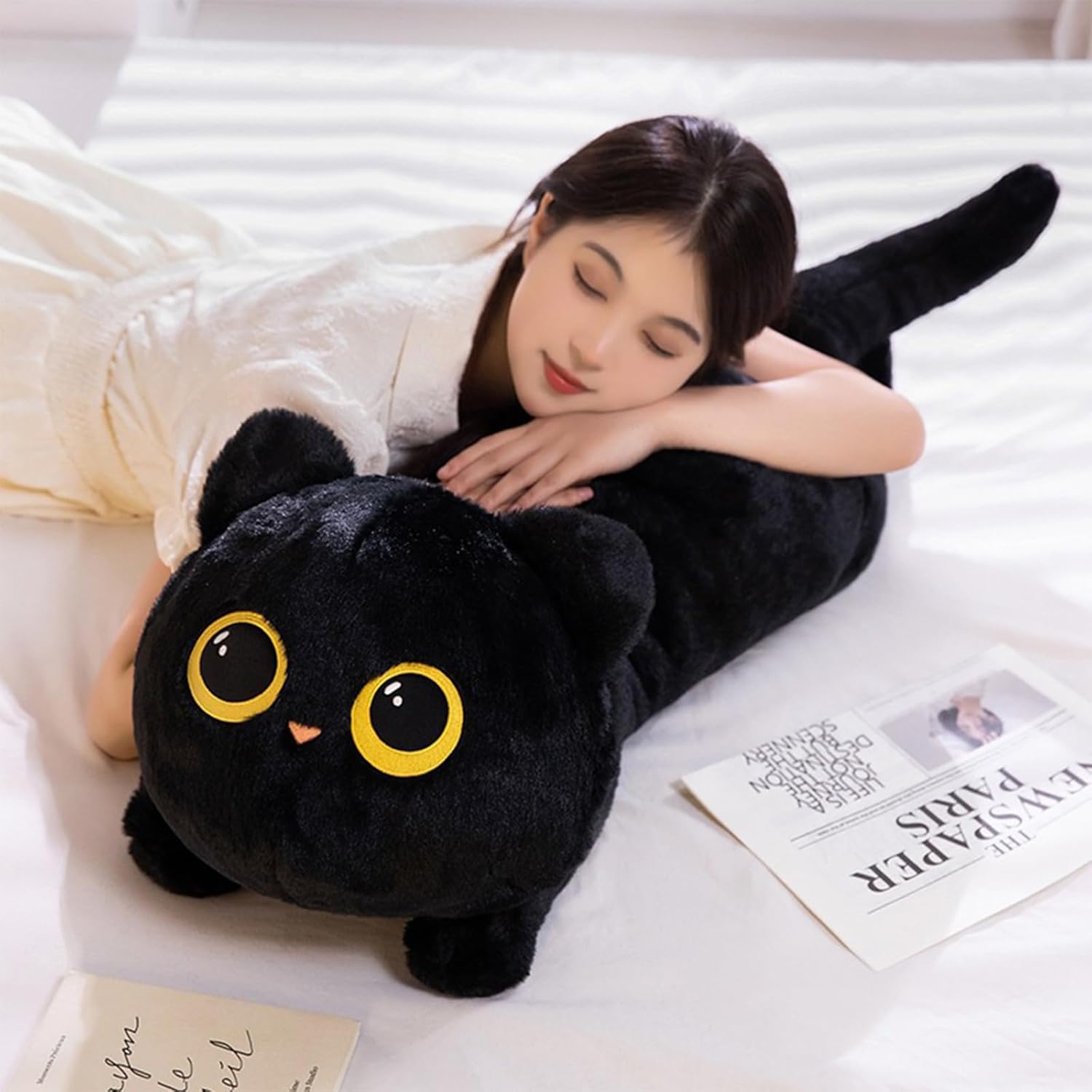 PEACH CAT 275 inch Plush Pillow Kitten Playmate