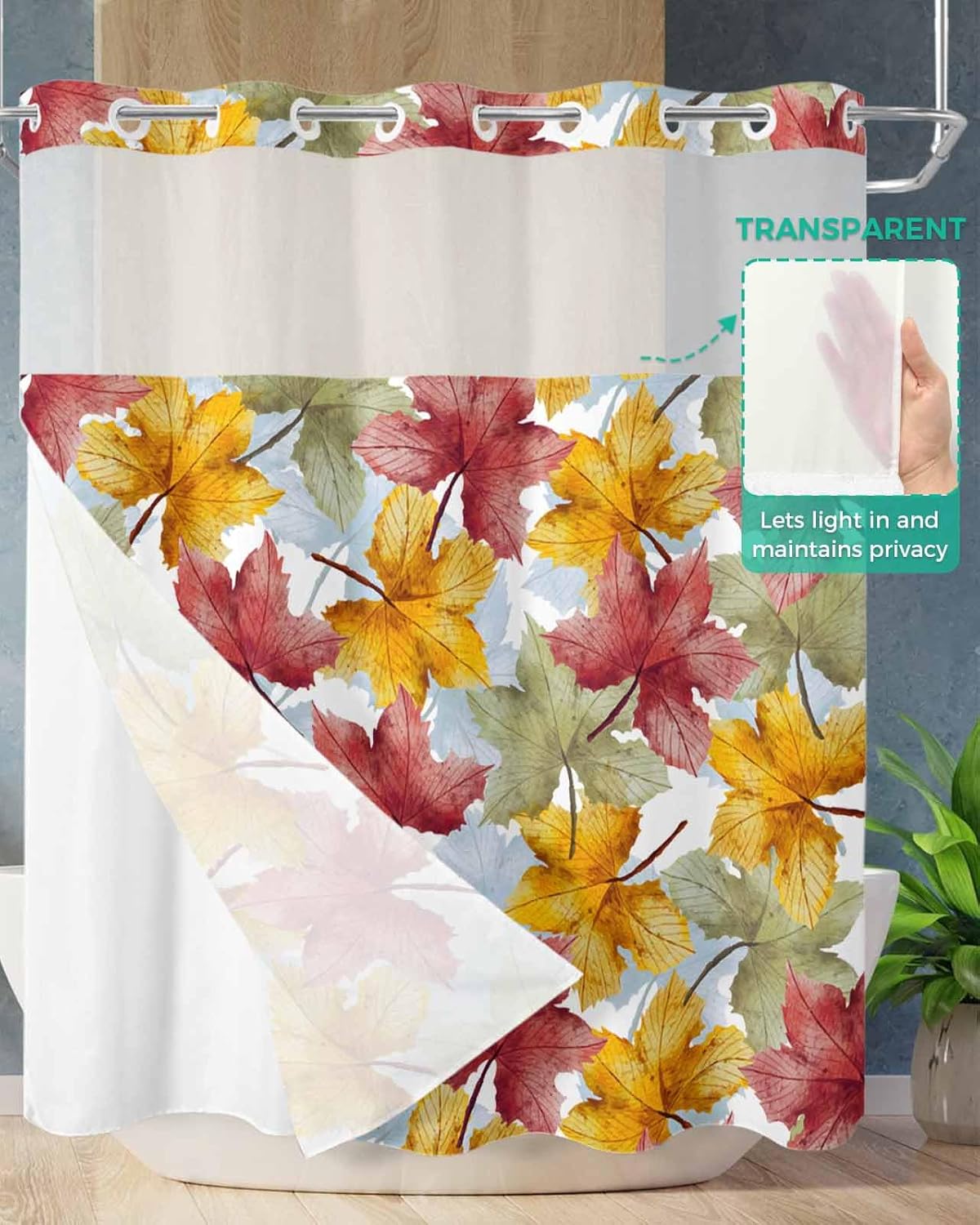 Elegant Functional No-Hook Shower Curtains