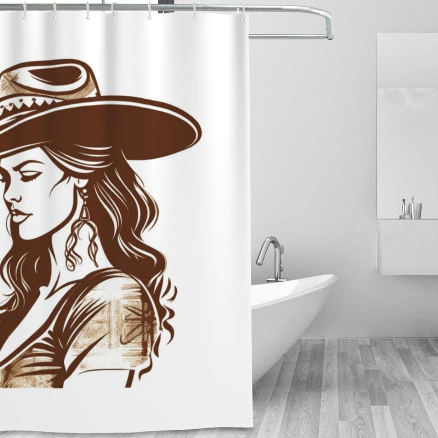 Cowboy Girl Shower Curtain Set