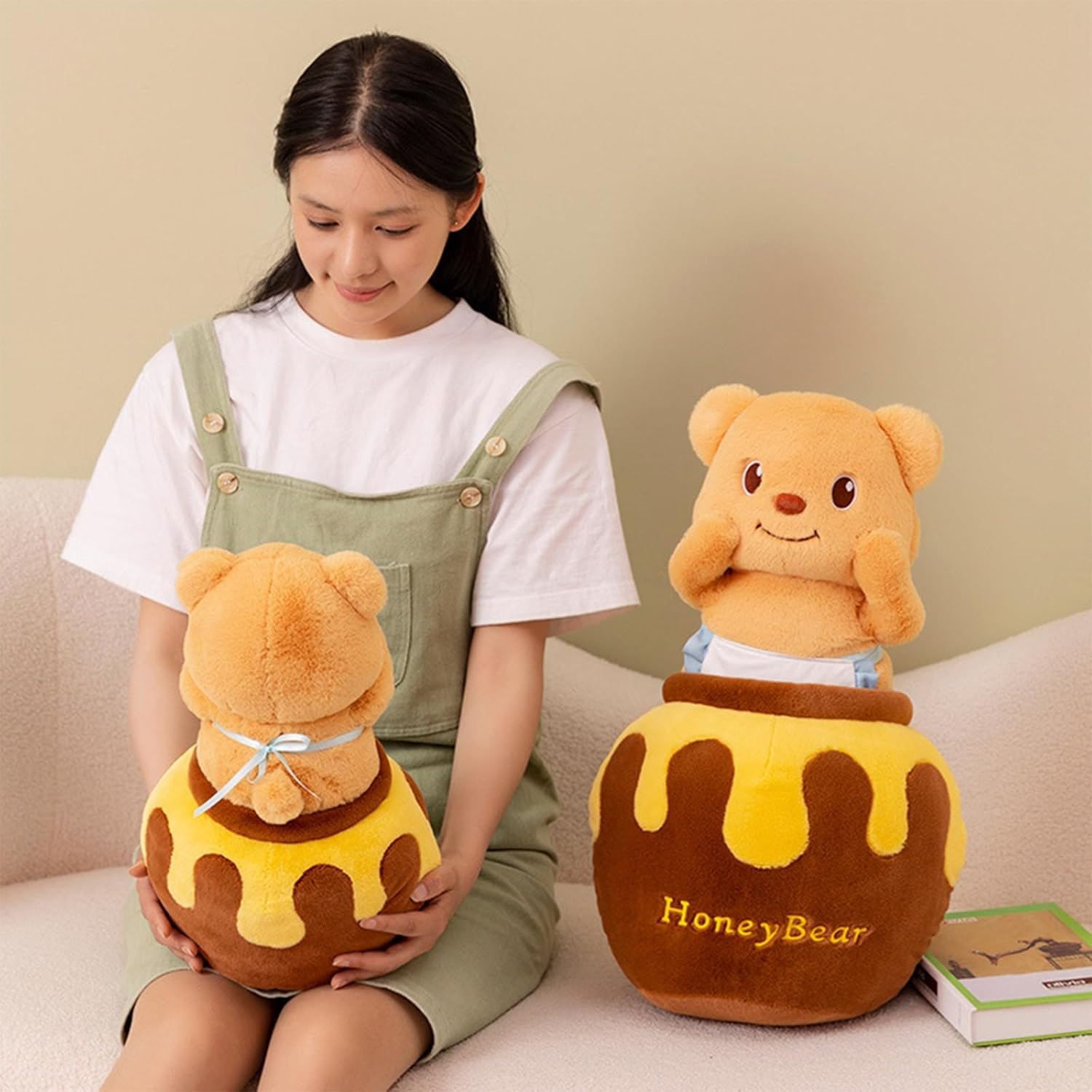 Plush Bear Pillow with Honey Bar Bear Stuffed Animal