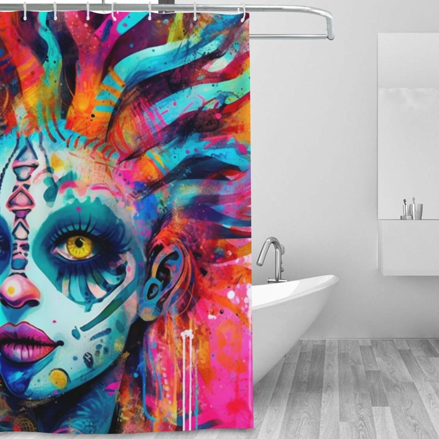 Abstract Boho Shower Curtain Set for Your Home