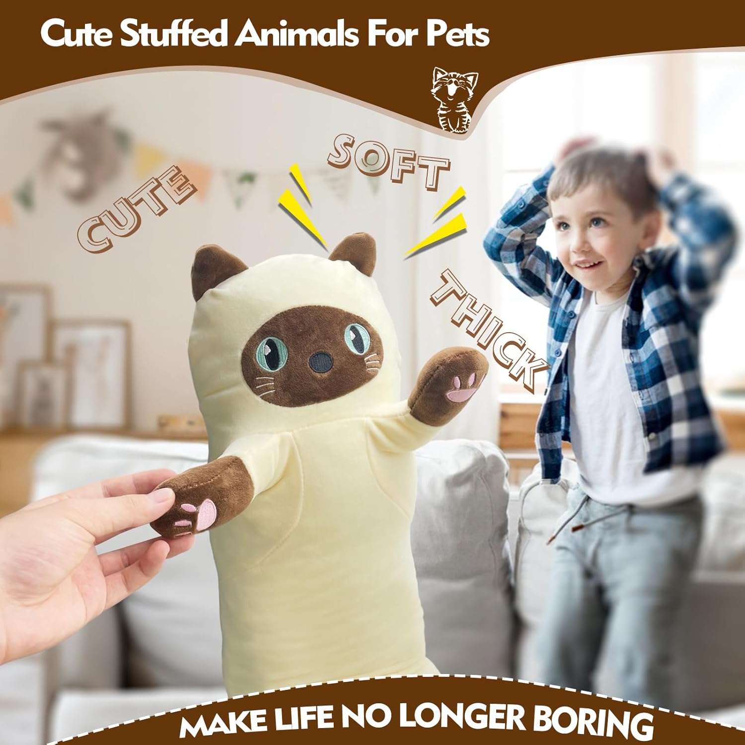 Kitty Comfy Cat Plush Pillow