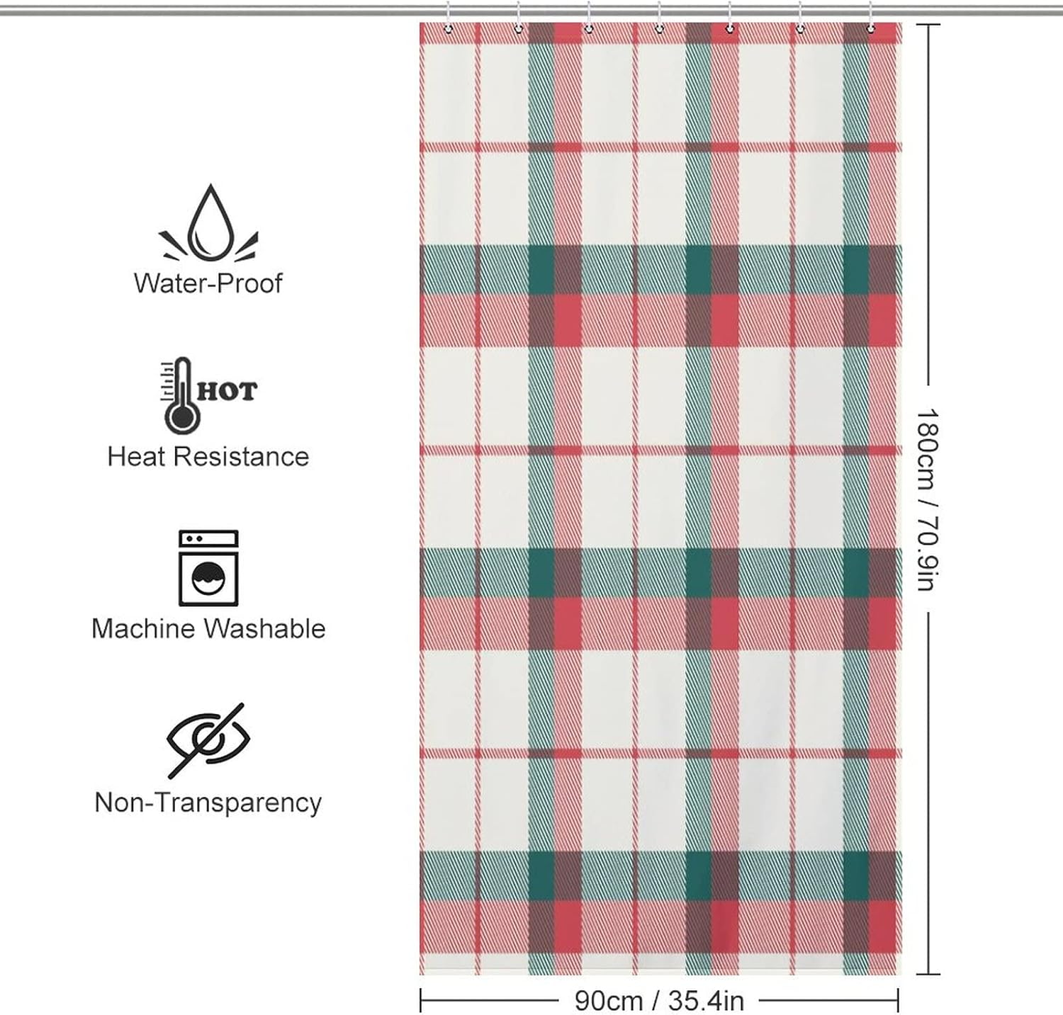 Extra-Luxurious 36 x 72 Bath Curtain