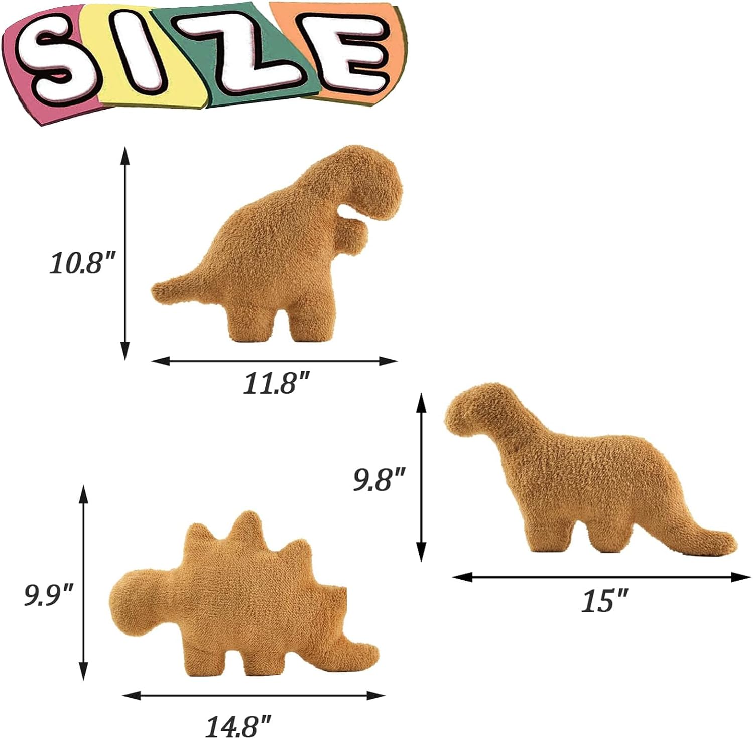 Psqueeze Dino nugget plush pillow set funny birthday gift for kids