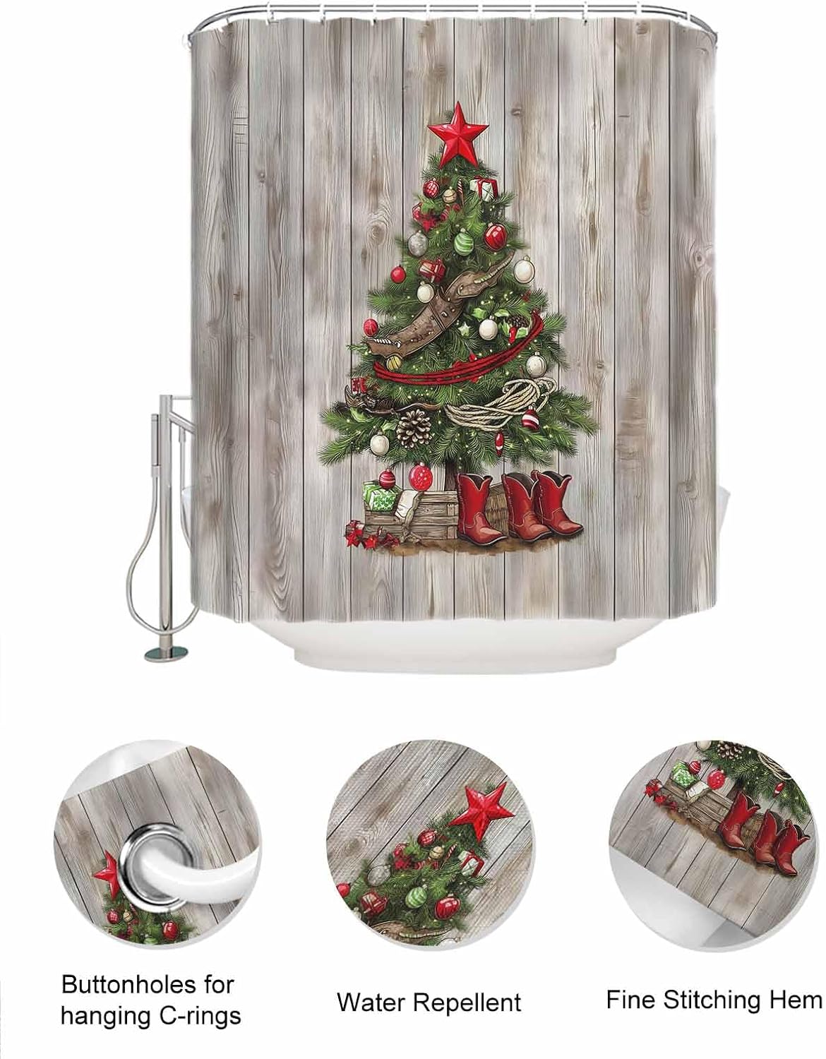 Luxury Mesh Shower Curtain Set