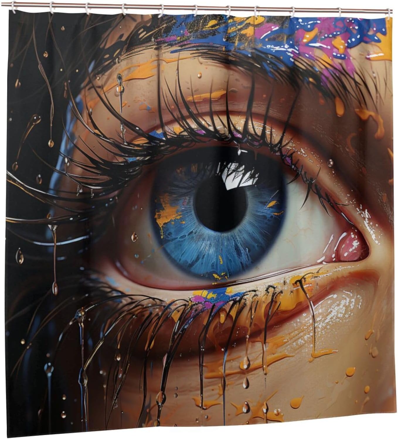 Stylish Blue Eye Shower Curtain