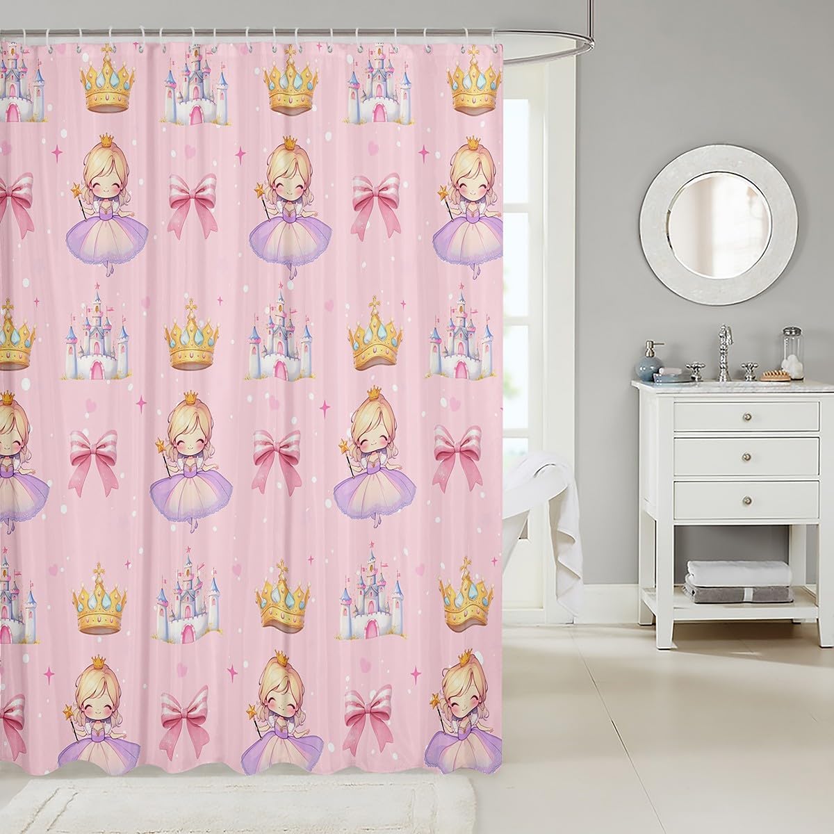Cute Princess Bath Curtain - 72x72