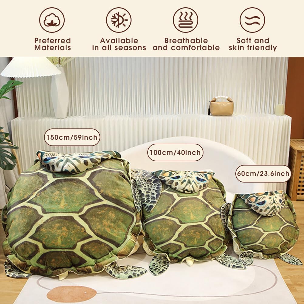 Turtle Shaped Stress Reliever Yuthsona Wearable Plush