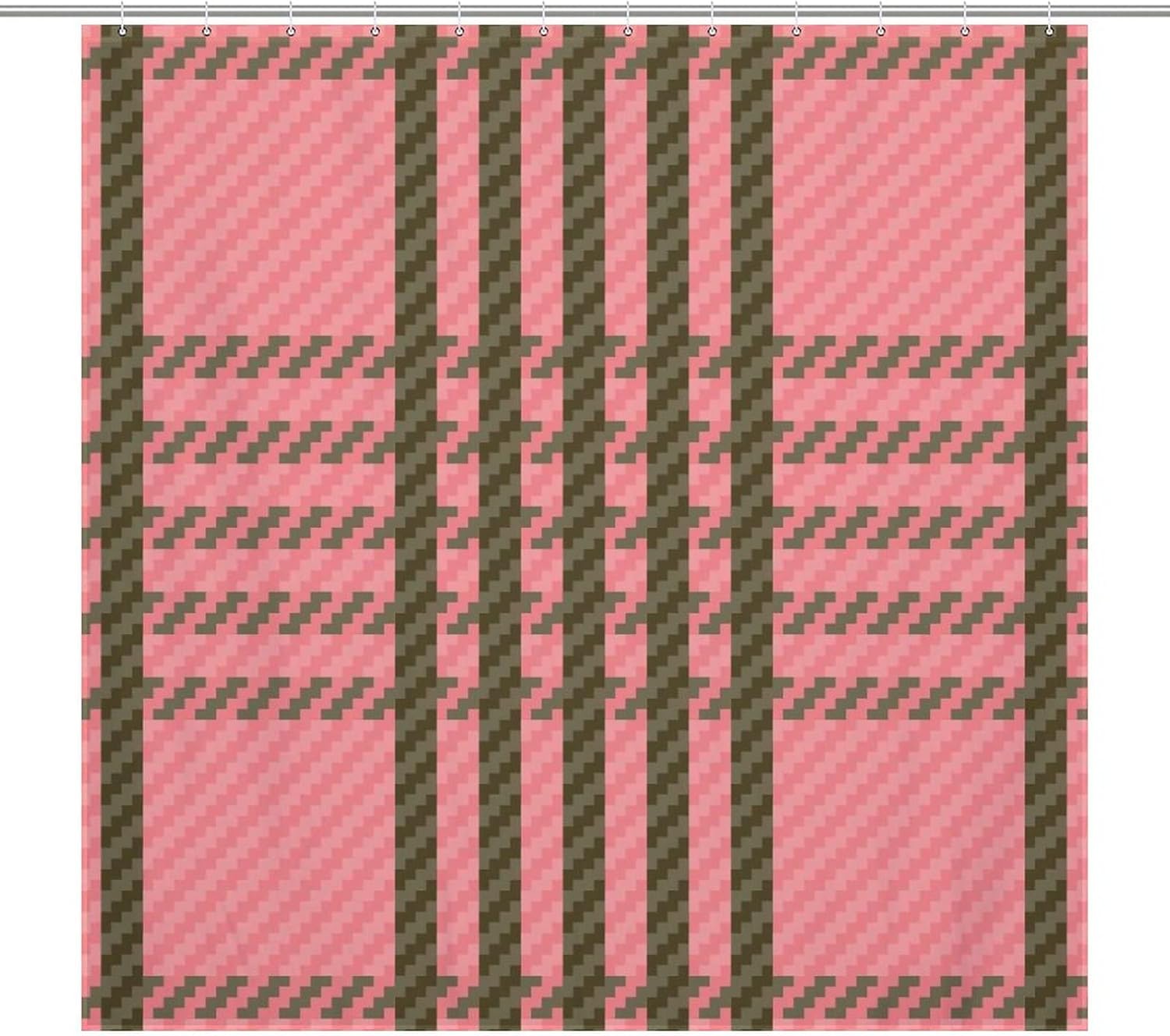 UanMere Buffalo Check Tartan Plaid Shower Curtain Set