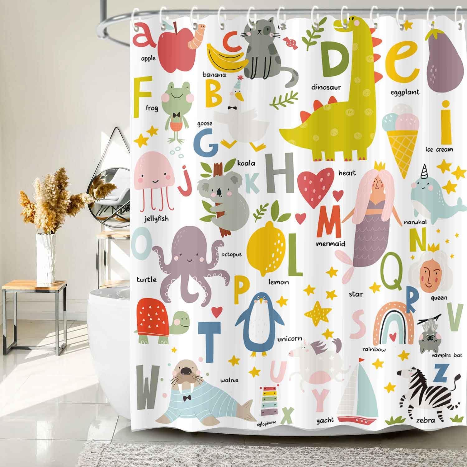 ABC Learning Shower Curtain for Kids