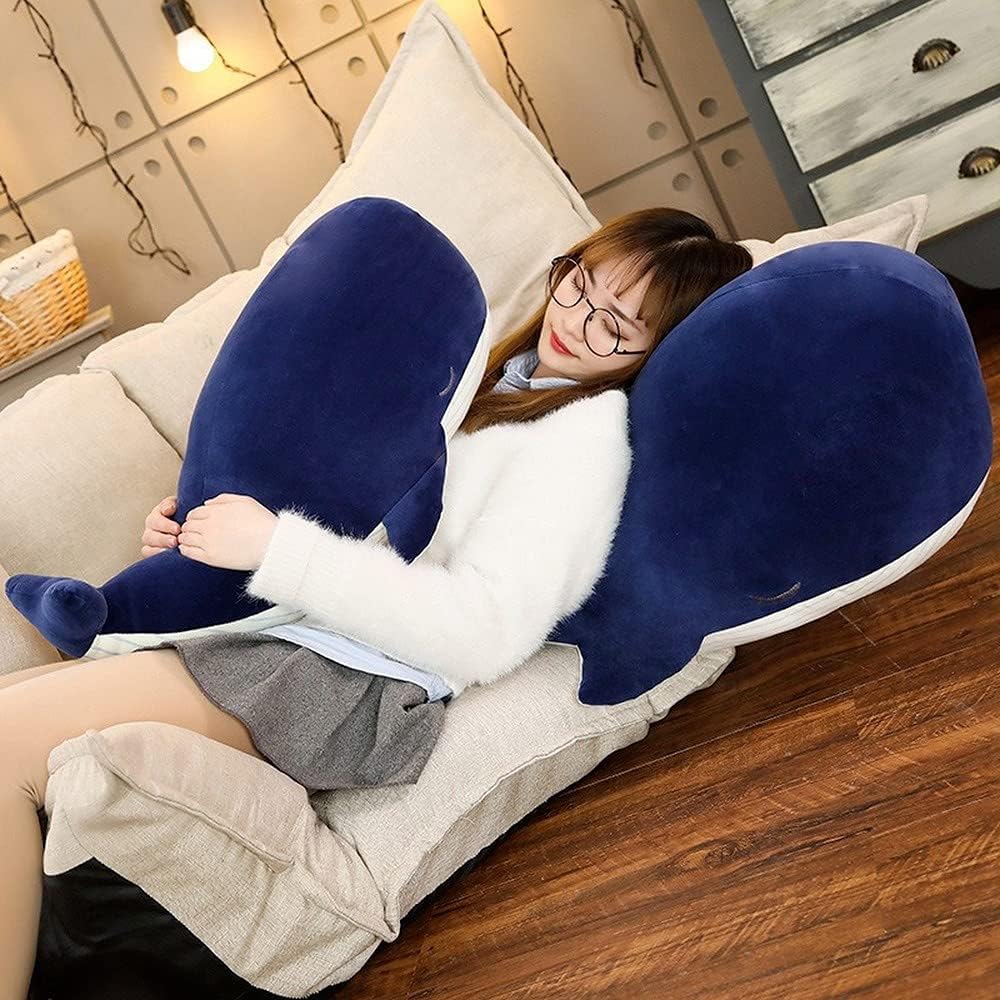 MUPI Whale Plush Pillow Soft Comfy for Kids Adults