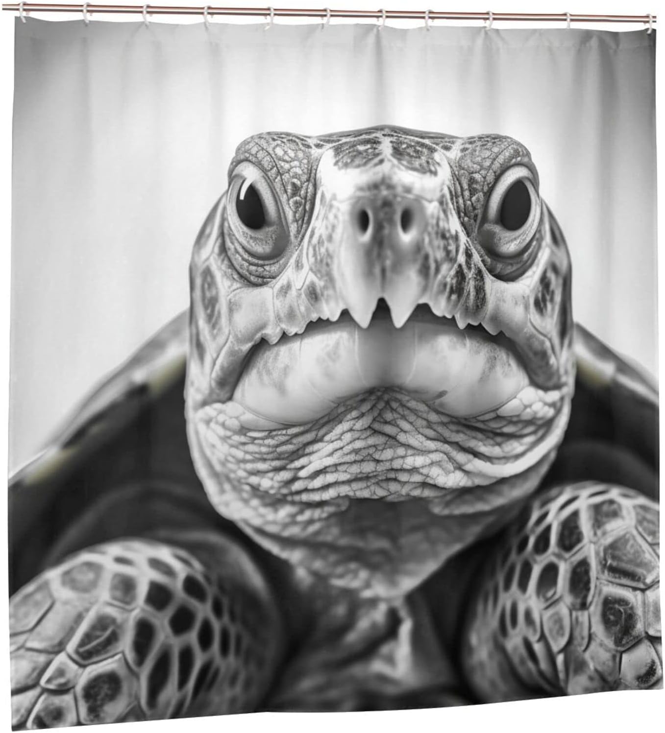 TIFAIR Turtle Animal shower curtain set Boho black white theme waterproof 72x72