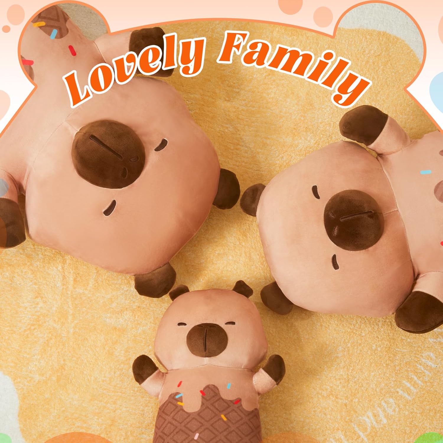 Adorable Fluffy Plush Pillow - Capybara Design