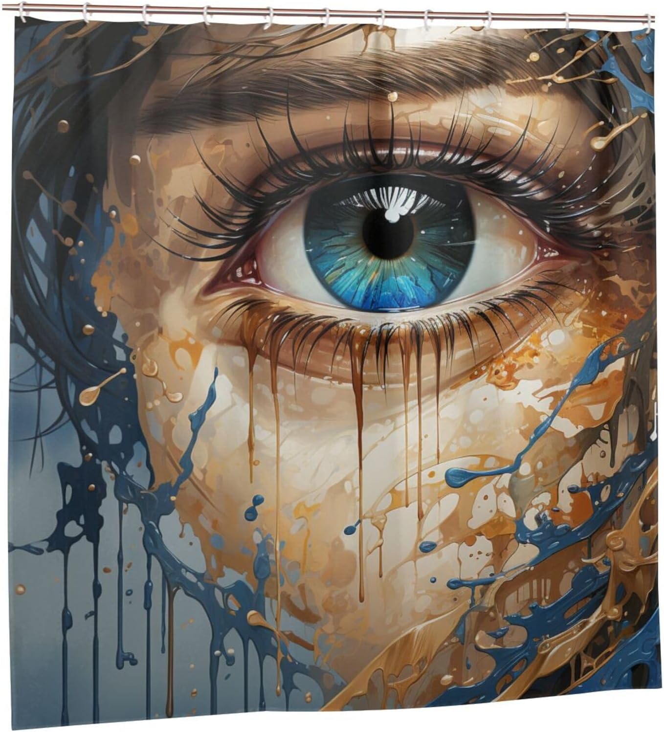 Perfect Blue Eye Shower Curtain for Your Bathroom