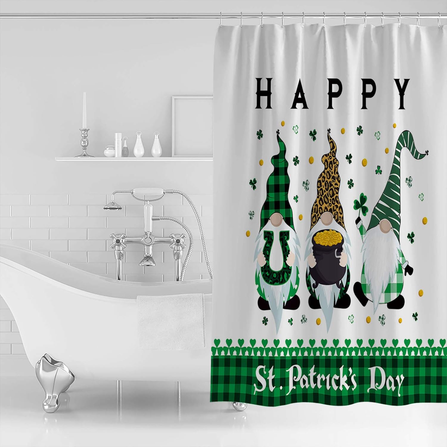 Waterproof Shower Curtain Set for Bathroom - Machine Washable Durable Stylish