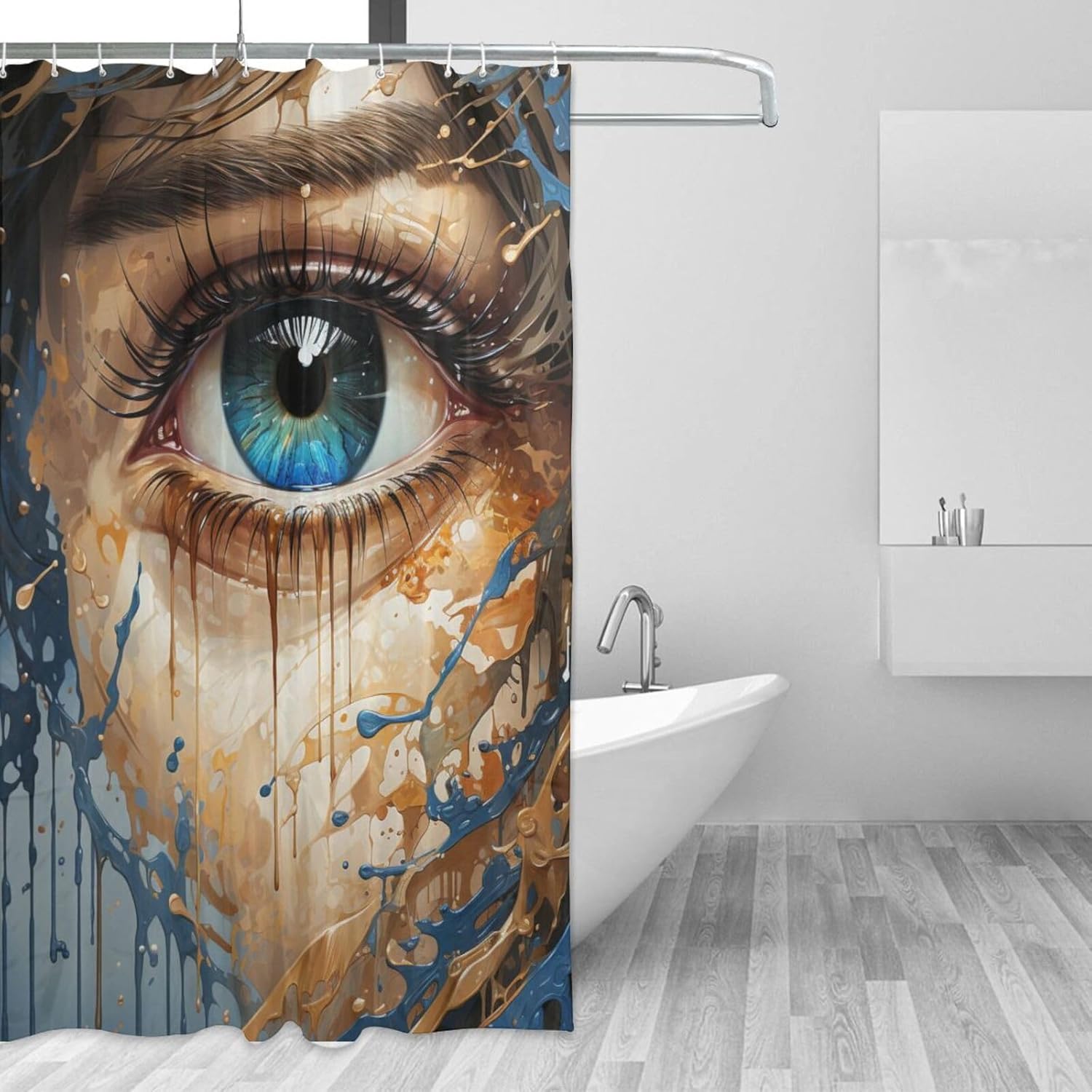 Perfect Blue Eye Shower Curtain for Your Bathroom