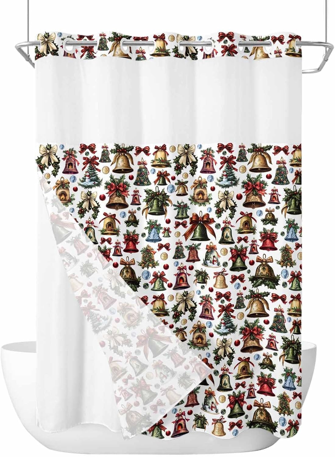 Christmas Snowman Bath Curtain 48x72