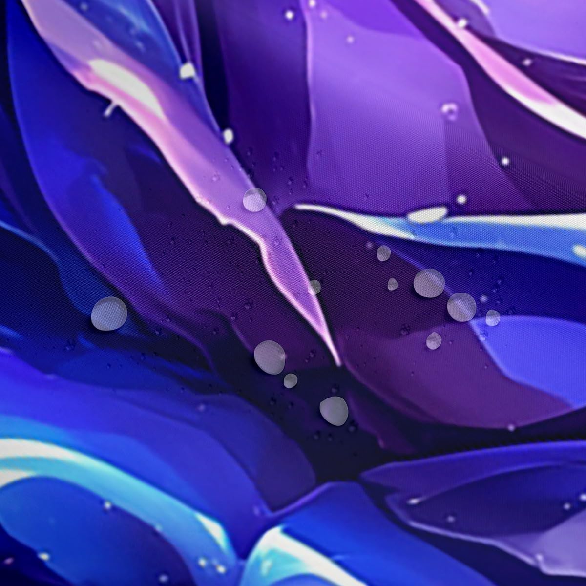 Erosebird Blue Purple Rose Bathroom Curtain Set