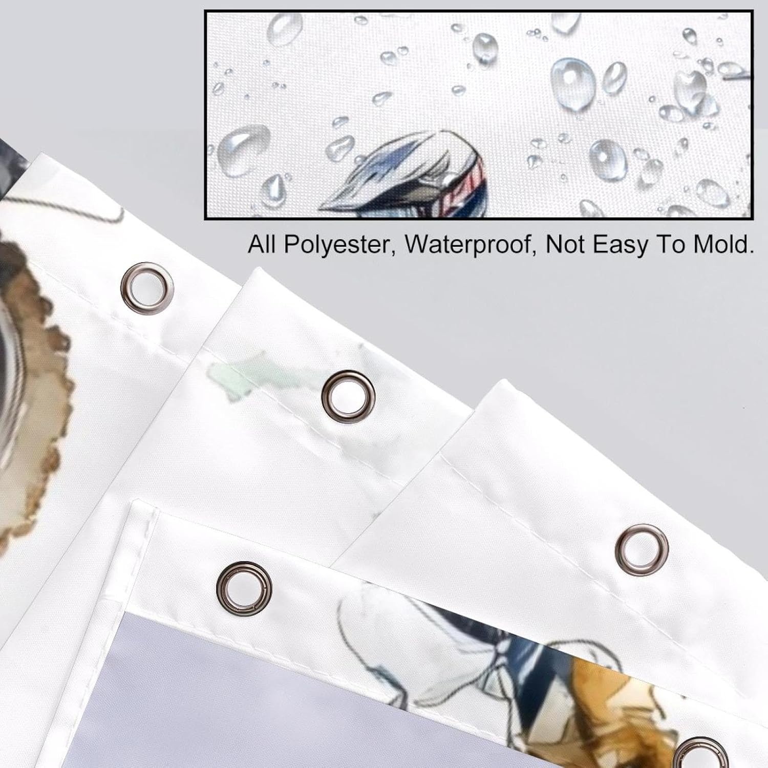 Boys Motorcross Prints 48x72 in Shower Curtain Set