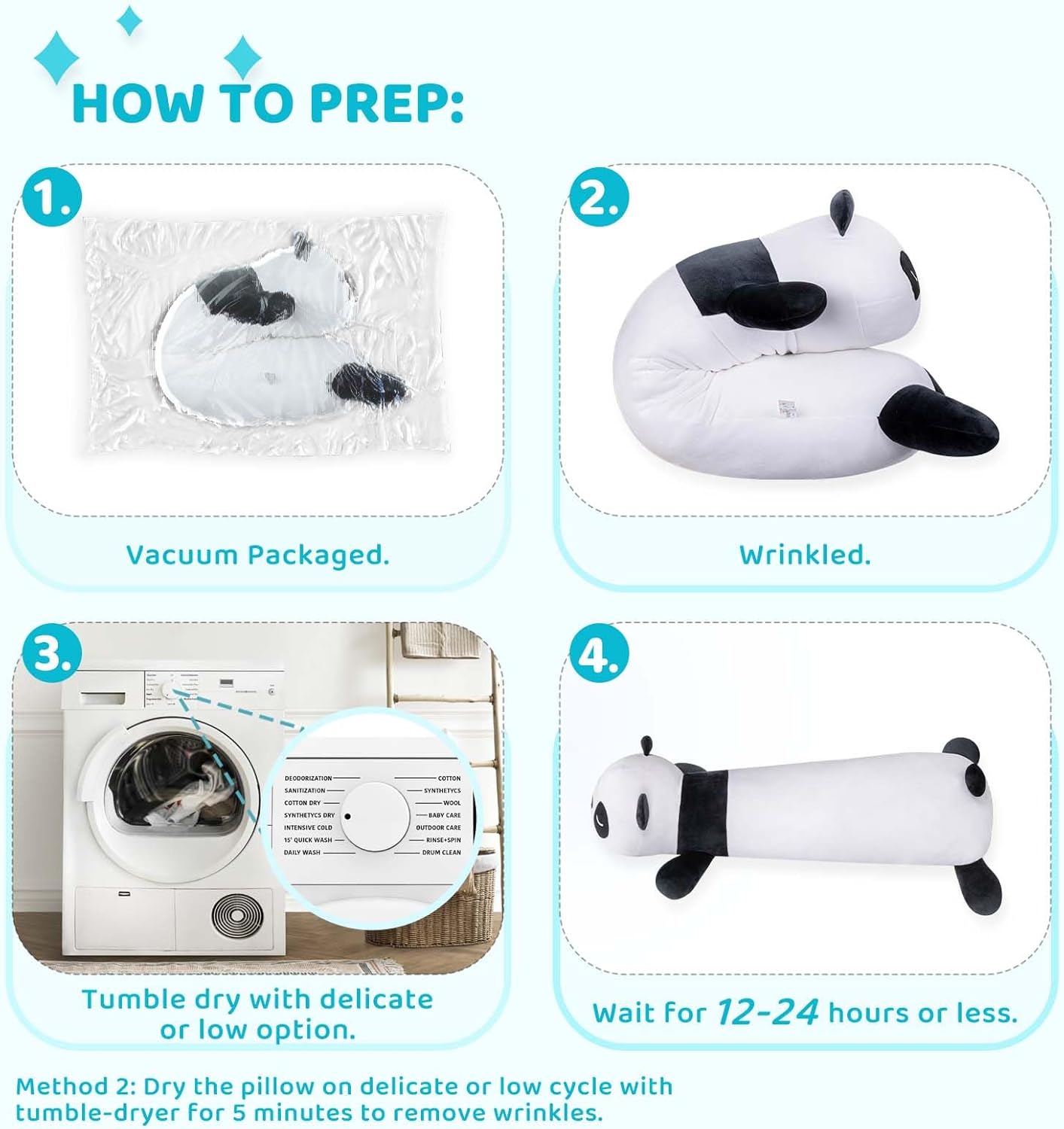 Mewaii Panda Plush Body Pillow 35 Inch 1